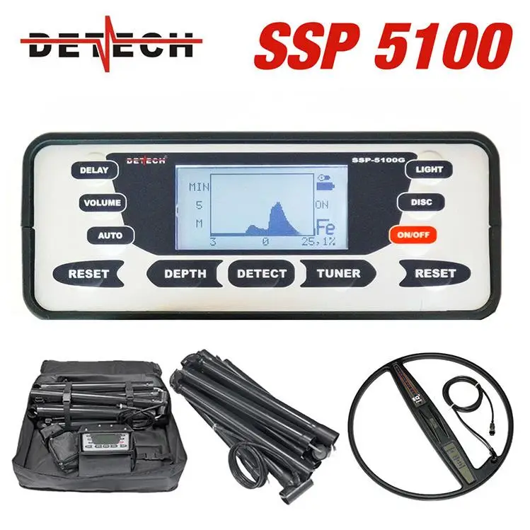 Detech SSP 5100G Çift Başlıklı Derin Arama PI Dedektörü (1x1 m + 18" Başlık) Detech