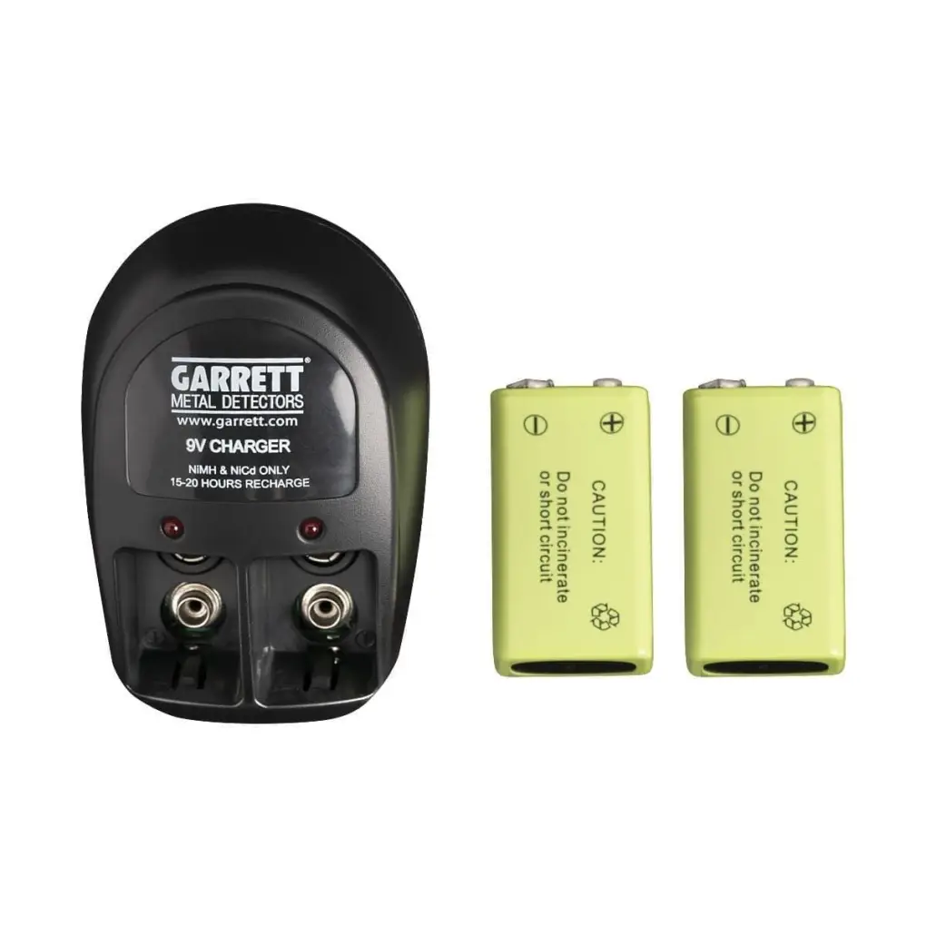 Garrett Şarj Edilebilir Batarya Kiti (220V, 2 Adet 9V Pil Dahil) Garrett