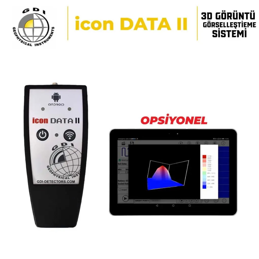GDI ICON DATA II 2D/3D Yeraltı Görüntüleme ve Veri Görselleştirme Sistemi GDI Detectors