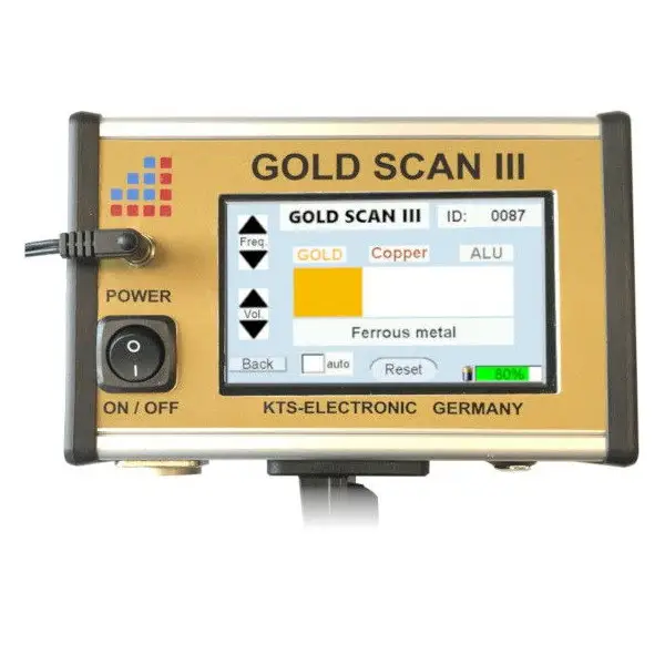 KTS Gold Scan III Derin PI Altın Dedektörü + 3D Görüntüleme (Metal Türü Göstergesi, Bluetooth Tablet, KTS 3D Uygulaması) KTS Dedektör