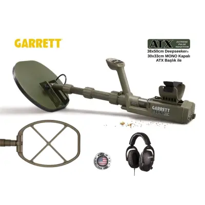 Garrett ATX Deepseeker Çift Başlıklı PI Derin Arama Dedektörü (50 cm Deepseeker ve 11x13" Mono Başlık) görsel 2