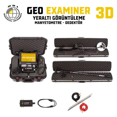 GDI Geo Examiner 3D Tablet Kontrollü Yer Altı Görüntüleme Sistemi - Tam Paket (Rezistivite + Manyetometre + Metal Dedektör)