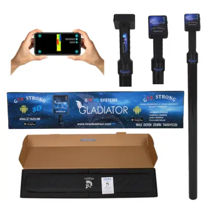Hira Dedektör GTR Strong Android 2 Elektromanyetik 3D Yer Altı Görüntüleme Cihazı (Yatay/Dikey Tarama, Gerçek Zamanlı 3D, Voxler/Surfer Uyumlu) görsel 4