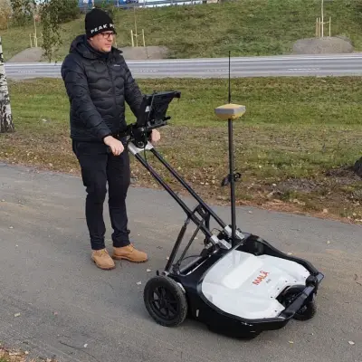 Mala GPR MIRA Compact Çok Kanallı 3D Yer Radarı (GPR, 500 MHz, Tek Geçişli Haritalama) görsel 2