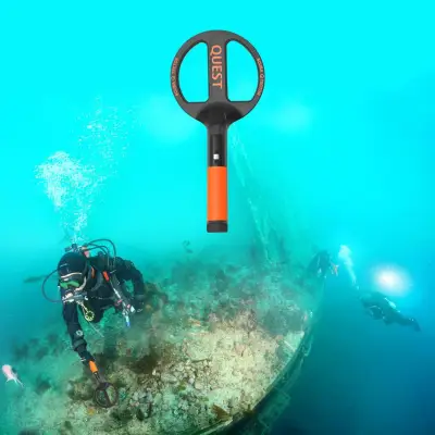 Quest Scuba Tector 2 Su Altı Dedektörü (60 m Su Geçirmez, PI, Turuncu) görsel 3