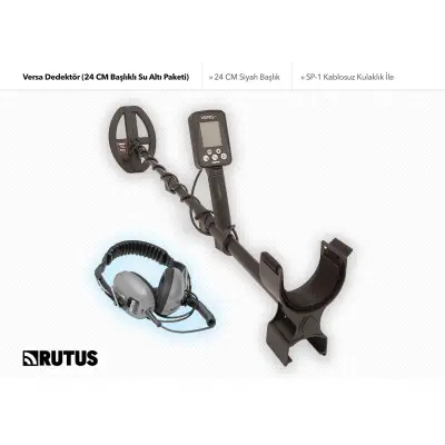 Rutus Versa Su Altı Paketi (24 cm DD Başlıklı, 2,5 m Su Geçirmez Çoklu Frekans Dedektör) görsel 2