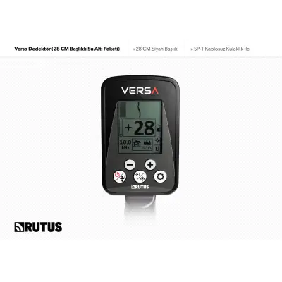 Rutus Versa Su Altı Paketi (28 cm DD Başlıklı, 2,5 m Su Geçirmez Çoklu Frekans Dedektör)