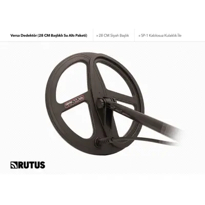 Rutus Versa Su Altı Paketi (28 cm DD Başlıklı, 2,5 m Su Geçirmez Çoklu Frekans Dedektör) görsel 3