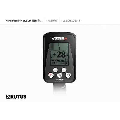 Rutus Versa Su Geçirmez Eşzamanlı Çoklu Frekans Dedektörü (28,5 cm DD Başlıklı, 2,5 m)