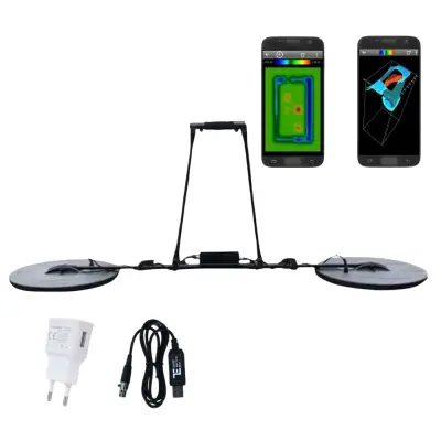 Teknoloji Ekibi EMF Profiler Aktif Elektromanyetik (EM) 3D Yer Altı Görüntüleme Cihazı (Boşluk ve Büyük Yapı Tespiti, Gerçek Zamanlı, 2D/3D, Android)