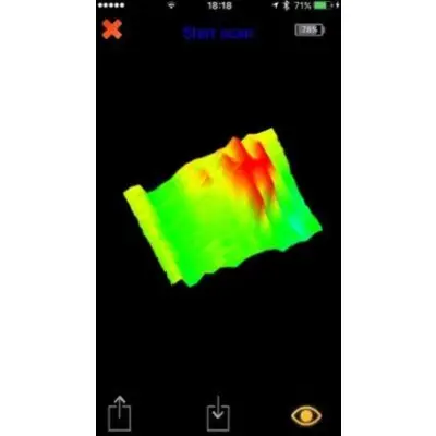 TreasureLight 3D Yer Altı Görüntüleme Dedektörü (Ultra Kompakt, Akıllı Telefon Kontrollü, Dokunmatik 3D Zoom/Döndürme) görsel 4