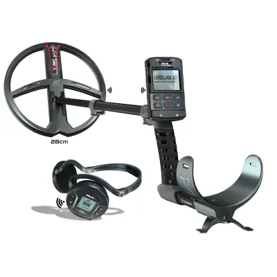 XP Deus 2 Su Geçirmez Kablosuz Dedektör (Ana Ünite, WS6 Kulaklık ve 28 cm FMF Başlık)