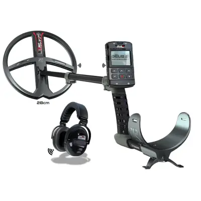 XP Deus 2 Su Geçirmez Kablosuz Dedektör (Ana Ünite, WSA2XL Kulaklık ve 28 cm FMF Başlık)