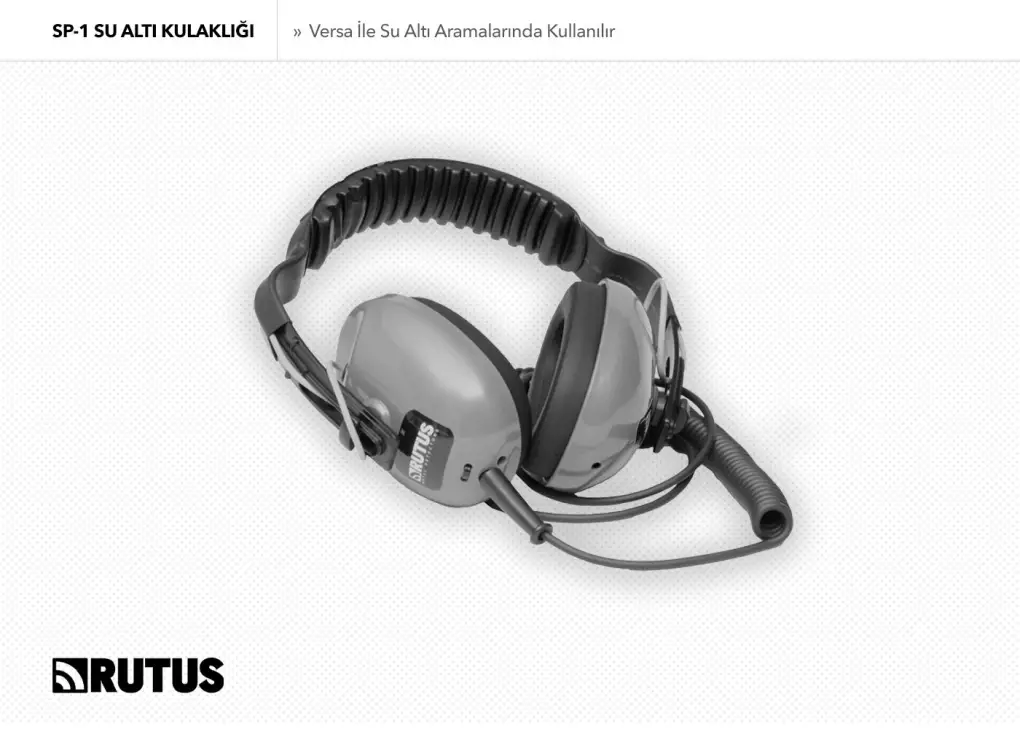 Rutus SP-1 Su Geçirmez Su Altı Dedektör Kulaklığı (Kablolu) Rutus